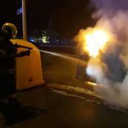 Požár kontejneru v Táboře způsobil škodu za 15 tisíc