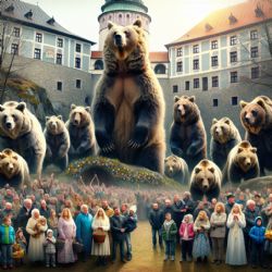 Medvědi uvítají jaro na Krumlovském zámku